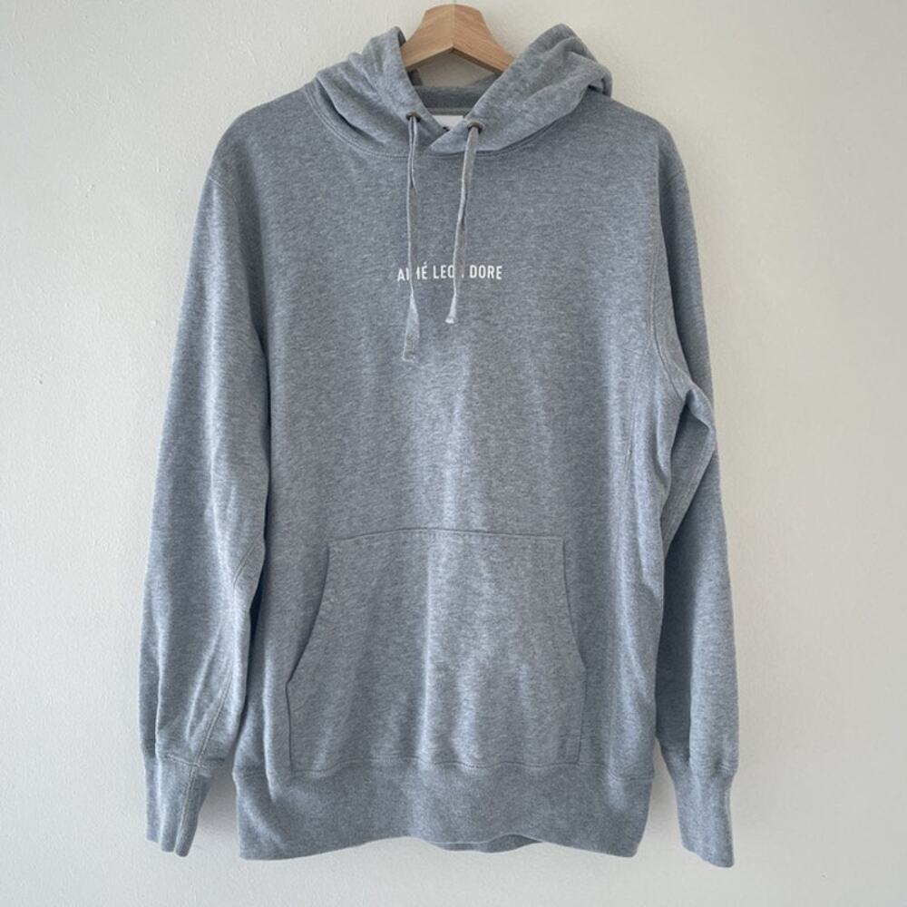 Aime Leon Dore Heather Gray Logo Hoodie - Medium